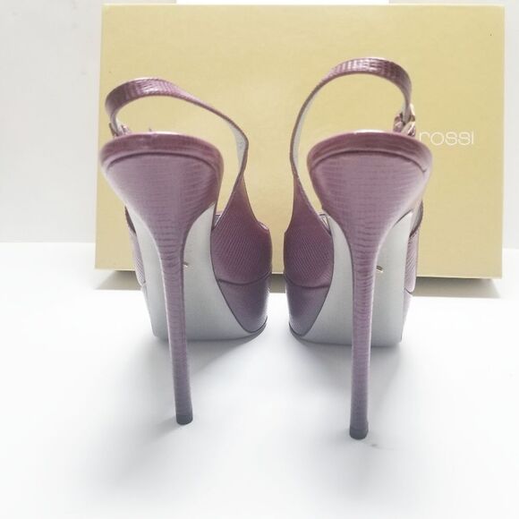 Sergio Rossi Peep-toe Slingback 36.5 Platform Heels Pumps - Picture 4 of 9